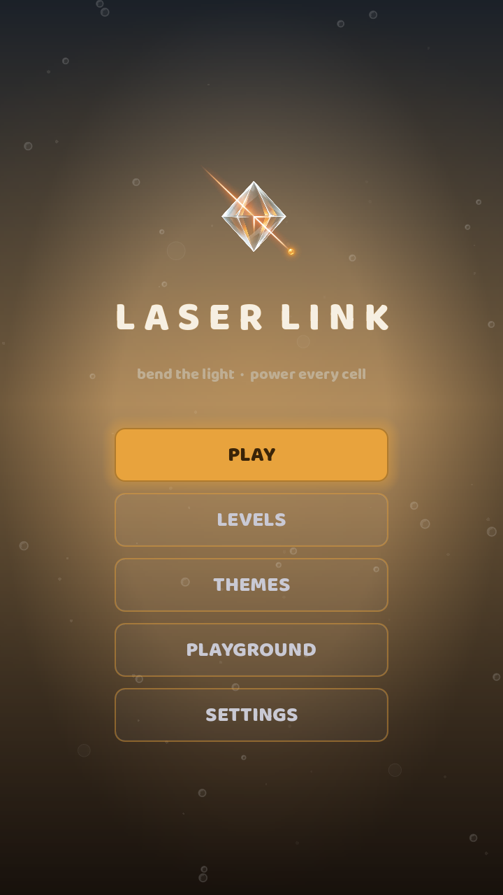 Laser Link home screen with chapter select